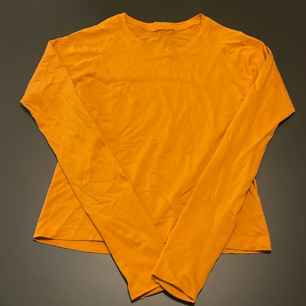 Lululemon Swiftly Tech Long-Sleeve - Clementine Burnt Orange Color